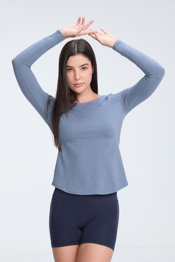 Clea Long Sleeve Tee | AlgaKnit
