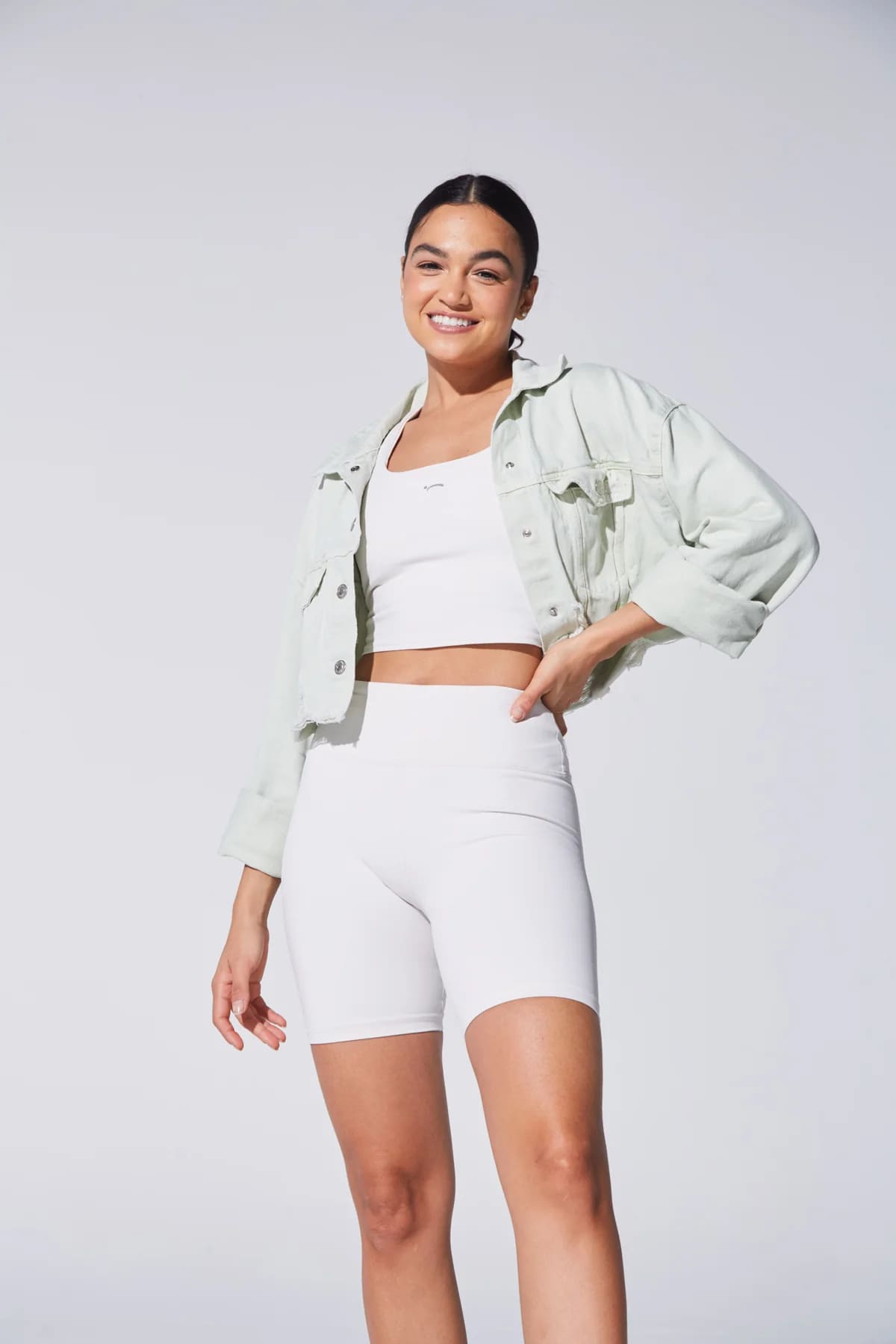 Biker new arrivals short blanco
